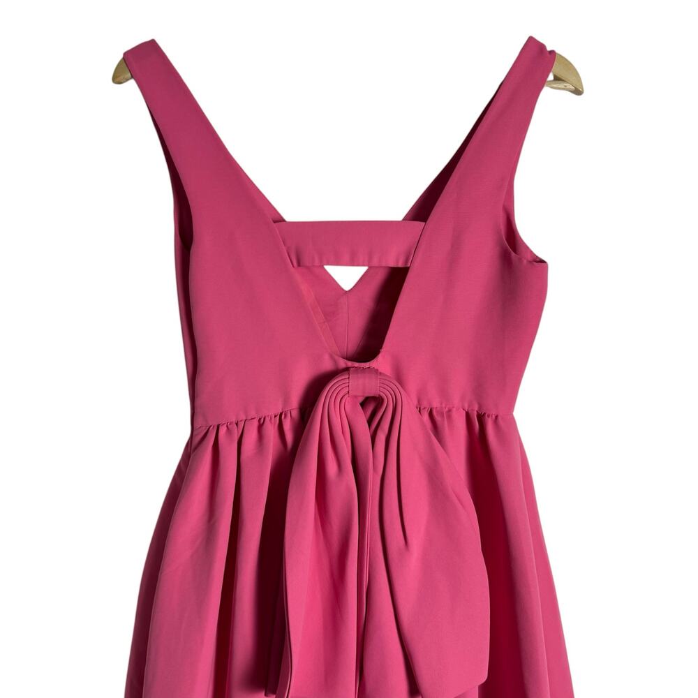 Sachin & Babi Katrina Pink Sleeveless V-Neck Bow Back Formal Gown Size 0 - Picture 11 of 16